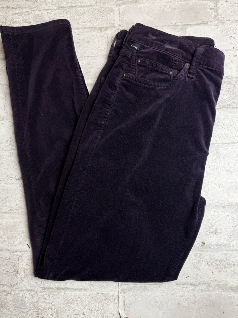 Citizens Of Humanity Rocket Crop High Rise Skinny Corduroy Pants Cords Plum 28 😍